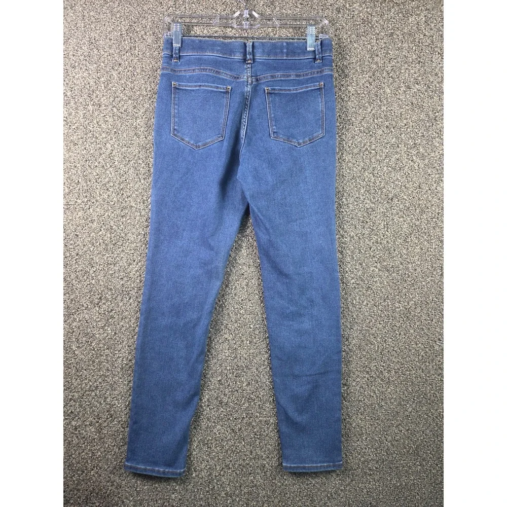 Wonder Nation Jegging Girls‎ Size XXL 18 Blue Denim Butterfly Embroidered Skinny